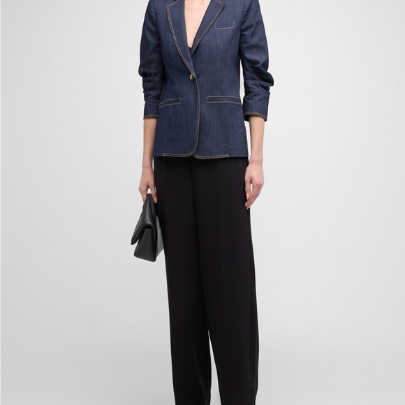 NWT Cinq à Sept Khloe Denim Blazer, Indigo, Size 10 - Picture 2 of 8